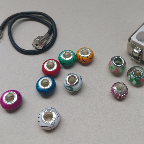 Sterling Silver Colorful Beaded Necklace - Picture 7 of 16